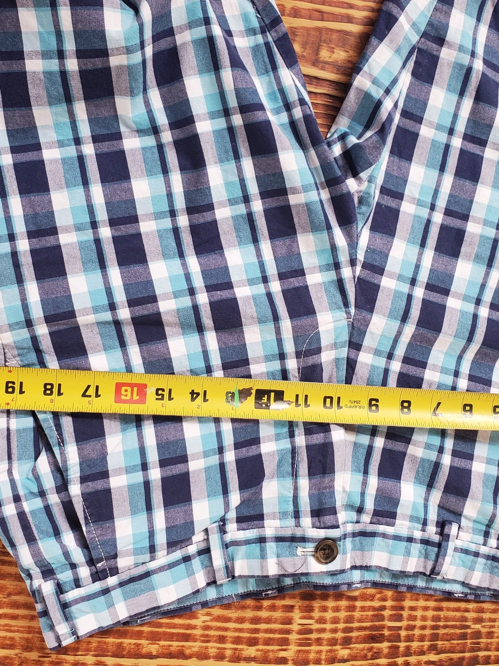 Classic Navy Crew Tee with Blue Plaid Shorts